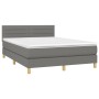 Cama box spring con colchón tela gris oscuro 140x200 cm de vidaXL, Camas y somieres - Ref: Foro24-3140698, Precio: 439,30 €, ...