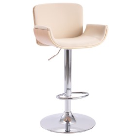 Cream synthetic leather kitchen stool by vidaXL, Kitchen stools - Ref: Foro24-287377, Price: 136,99 €, Discount: %