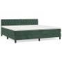 Cama box spring con colchón terciopelo verde oscuro 200x200 cm de vidaXL, Camas y somieres - Ref: Foro24-3141506, Precio: 619...