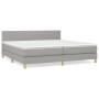 Box spring bed with light gray fabric mattress 200x200 cm by vidaXL, Beds and slatted bases - Ref: Foro24-3140561, Price: 550...