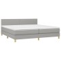 Box spring bed with light gray fabric mattress 200x200 cm by vidaXL, Beds and slatted bases - Ref: Foro24-3140561, Price: 550...