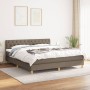 Cama box spring con colchón tela gris taupe 160x200 cm de vidaXL, Camas y somieres - Ref: Foro24-3140869, Precio: 521,04 €, D...