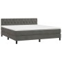 Cama box spring con colchón terciopelo gris oscuro 160x200 cm de vidaXL, Camas y somieres - Ref: Foro24-3141492, Precio: 502,...