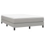 Cama box spring con colchón tela gris claro 160x200 cm de vidaXL, Camas y somieres - Ref: Foro24-3144085, Precio: 457,32 €, D...