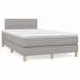 Box spring bed with light gray fabric mattress 120x200 cm by vidaXL, Beds and slatted bases - Ref: Foro24-3140601, Price: 368...