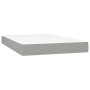 Cama box spring con colchón tela gris claro 120x200 cm de vidaXL, Camas y somieres - Ref: Foro24-3140601, Precio: 388,37 €, D...