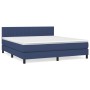 Box spring bed with blue fabric mattress 180x200 cm by vidaXL, Beds and slatted bases - Ref: Foro24-3140239, Price: 529,87 €,...