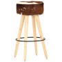 Kitchen stools 2 pcs rough mango wood real leather brown by vidaXL, Kitchen stools - Ref: Foro24-288085, Price: 219,43 €, Dis...