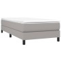 Cama box spring con colchón tela gris claro 90x190 cm de vidaXL, Camas y somieres - Ref: Foro24-3144037, Precio: 273,01 €, De...