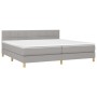 Box spring bed with light gray fabric mattress 200x200 cm by vidaXL, Beds and slatted bases - Ref: Foro24-3140641, Price: 564...