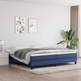 Box spring bed with blue fabric mattress 200x200 cm by vidaXL, Beds and slatted bases - Ref: Foro24-3144107, Price: 533,57 €,...