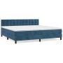 Cama box spring con colchón terciopelo azul oscuro 200x200 cm de vidaXL, Camas y somieres - Ref: Foro24-3141567, Precio: 553,...