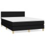 Box spring bed with black fabric mattress 140x190 cm by vidaXL, Beds and slatted bases - Ref: Foro24-3140691, Price: 417,80 €...