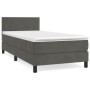 Cama box spring con colchón terciopelo gris oscuro 90x190 cm de vidaXL, Camas y somieres - Ref: Foro24-3141156, Precio: 304,5...