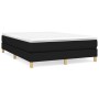 Box spring bed with black fabric mattress 140x200 cm by vidaXL, Beds and slatted bases - Ref: Foro24-3144177, Price: 390,84 €...