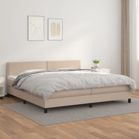 Boxspringbett mit Cappuccino-Kunstledermatratze 200x200cm von vidaXL, Betten und Lattenroste - Ref: Foro24-3141088, Preis: 62...