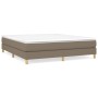 Box spring bed with taupe gray fabric mattress 160x200 cm by vidaXL, Beds and slatted bases - Ref: Foro24-3144187, Price: 441...