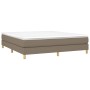 Box spring bed with taupe gray fabric mattress 160x200 cm by vidaXL, Beds and slatted bases - Ref: Foro24-3144187, Price: 441...