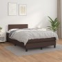 Box spring bed with brown synthetic leather mattress 120x200 cm by vidaXL, Beds and slatted bases - Ref: Foro24-3141056, Pric...