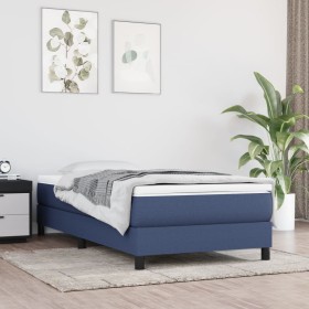 Boxspringbett mit blauer Stoffmatratze 100x200 cm von vidaXL, Betten und Lattenroste - Ref: Foro24-3144059, Preis: 298,99 €, ...