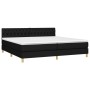 Box spring bed with black fabric mattress 200x200 cm by vidaXL, Beds and slatted bases - Ref: Foro24-3140883, Price: 566,82 €...