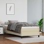 Box spring bed with cream synthetic leather mattress 90x190 cm by vidaXL, Beds and slatted bases - Ref: Foro24-3144239, Price...