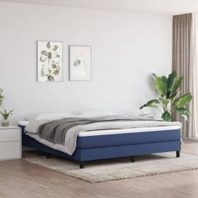 Box spring bed with blue fabric mattress 180x200 cm by vidaXL, Beds and slatted bases - Ref: Foro24-3144099, Price: 454,91 €,...