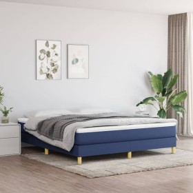 Box spring bed with blue fabric mattress 180x200 cm by vidaXL, Beds and slatted bases - Ref: Foro24-3144197, Price: 449,13 €,...