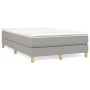 Box spring bed with light gray fabric mattress 120x200 cm by vidaXL, Beds and slatted bases - Ref: Foro24-3144159, Price: 335...