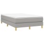 Cama box spring con colchón tela gris claro 120x200 cm de vidaXL, Camas y somieres - Ref: Foro24-3144159, Precio: 353,42 €, D...