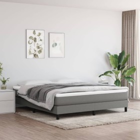 Box spring bed with dark gray fabric mattress 180x200 cm by vidaXL, Beds and slatted bases - Ref: Foro24-3144094, Price: 483,...