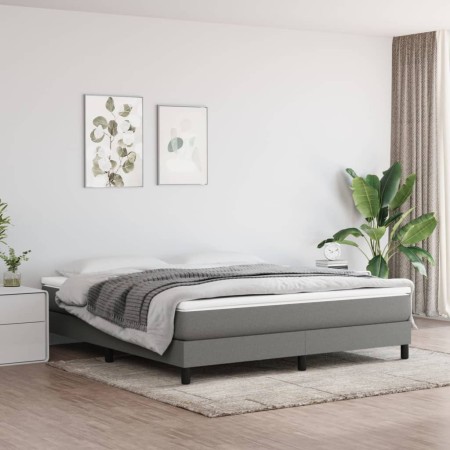 Cama box spring con colchón tela gris oscuro 180x200 cm de vidaXL, Camas y somieres - Ref: Foro24-3144094, Precio: 484,45 €, ...