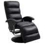 Sillón reclinable para TV de cuero sintético negro de vidaXL, Sillones - Ref: Foro24-248475, Precio: 295,68 €, Descuento: %