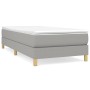 Cama box spring con colchón tela gris claro 100x200 cm de vidaXL, Camas y somieres - Ref: Foro24-3144151, Precio: 269,85 €, D...