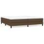 Cama box spring con colchón tela marrón oscuro 200x200 cm de vidaXL, Camas y somieres - Ref: Foro24-3144104, Precio: 526,98 €...