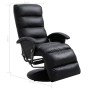 Sillón reclinable para TV de cuero sintético negro de vidaXL, Sillones - Ref: Foro24-248475, Precio: 295,99 €, Descuento: %