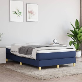 Cama box spring con colchón tela azul 120x200 cm de vidaXL, Camas y somieres - Ref: Foro24-3144165, Precio: 353,99 €, Descuen...