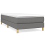 Cama box spring con colchón tela gris oscuro 90x190 cm de vidaXL, Camas y somieres - Ref: Foro24-3144136, Precio: 268,52 €, D...