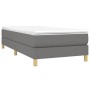 Cama box spring con colchón tela gris oscuro 90x190 cm de vidaXL, Camas y somieres - Ref: Foro24-3144136, Precio: 268,52 €, D...