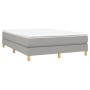 Cama box spring con colchón tela gris claro 140x200 cm de vidaXL, Camas y somieres - Ref: Foro24-3144175, Precio: 389,39 €, D...