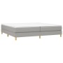 Cama box spring con colchón tela gris claro 200x200 cm de vidaXL, Camas y somieres - Ref: Foro24-3144199, Precio: 510,77 €, D...