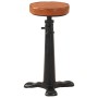 Kitchen stools 2 pcs genuine leather brown cast iron by vidaXL, Kitchen stools - Ref: Foro24-288087, Price: 180,14 €, Discoun...