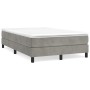 Box spring bed with light gray velvet mattress 120x200 cm by vidaXL, Beds and slatted bases - Ref: Foro24-3144321, Price: 337...