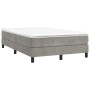 Cama box spring con colchón terciopelo gris claro 120x200 cm de vidaXL, Camas y somieres - Ref: Foro24-3144321, Precio: 340,1...