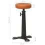 Kitchen stools 2 pcs genuine leather brown cast iron by vidaXL, Kitchen stools - Ref: Foro24-288087, Price: 180,14 €, Discoun...