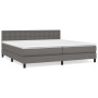 Cama box spring con colchón cuero sintético gris 200x200 cm de vidaXL, Camas y somieres - Ref: Foro24-3141147, Precio: 601,87...