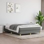 Cama box spring con colchón tela gris oscuro 140x200 cm de vidaXL, Camas y somieres - Ref: Foro24-3144176, Precio: 383,30 €, ...