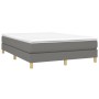 Cama box spring con colchón tela gris oscuro 140x200 cm de vidaXL, Camas y somieres - Ref: Foro24-3144176, Precio: 344,99 €, ...