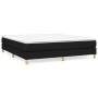 Cama box spring con colchón tela negro 160x200 cm de vidaXL, Camas y somieres - Ref: Foro24-3144185, Precio: 433,45 €, Descue...