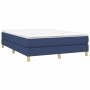 Box spring bed with blue fabric mattress 140x200 cm by vidaXL, Beds and slatted bases - Ref: Foro24-3144181, Price: 389,62 €,...